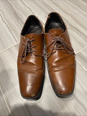 Apt. 9 Men's Brown Leather Derby Dress Shoes